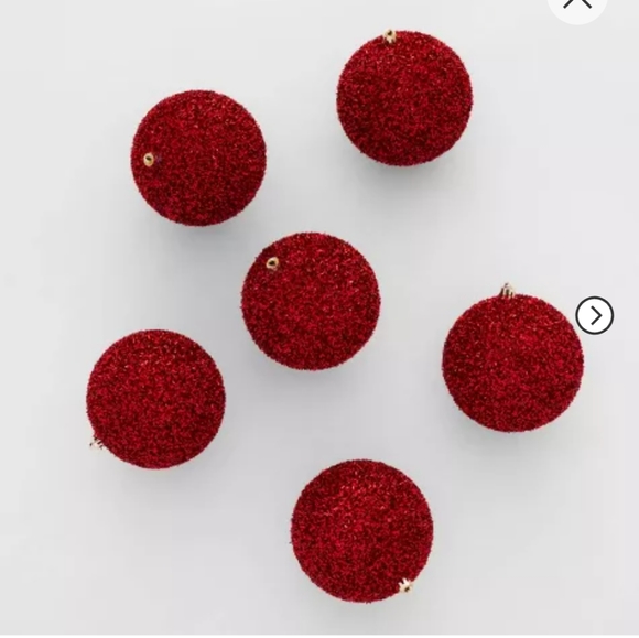 Holiday 9ct Tinsel Ball Christmas Tree Ornament Set